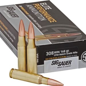 SIG 308 WIN 168GR OTM - 20RD 10BX/CS