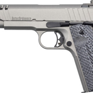 AUTO-ORDNANCE 1911A1 45ACP - STAINLESS NGT SGT RUBBER GRIPS