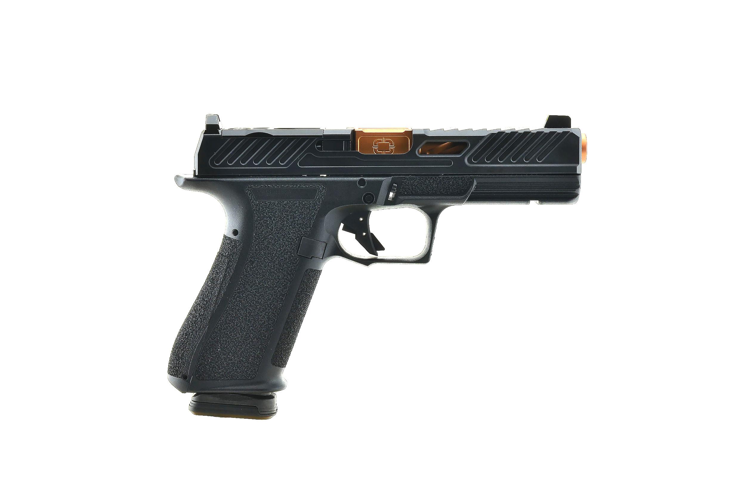 Shadow Systems DR920 Optic Elite Slide Handgun 9mm Luger 17rd Magazine  4.5 " Bronze Barrel Front Night Sight