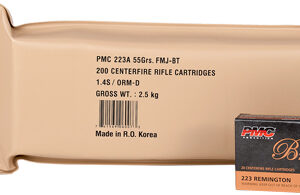 PMC 223 REM 55GR FMJ-BT - 200RD BATTLE PACK  5BP/CS