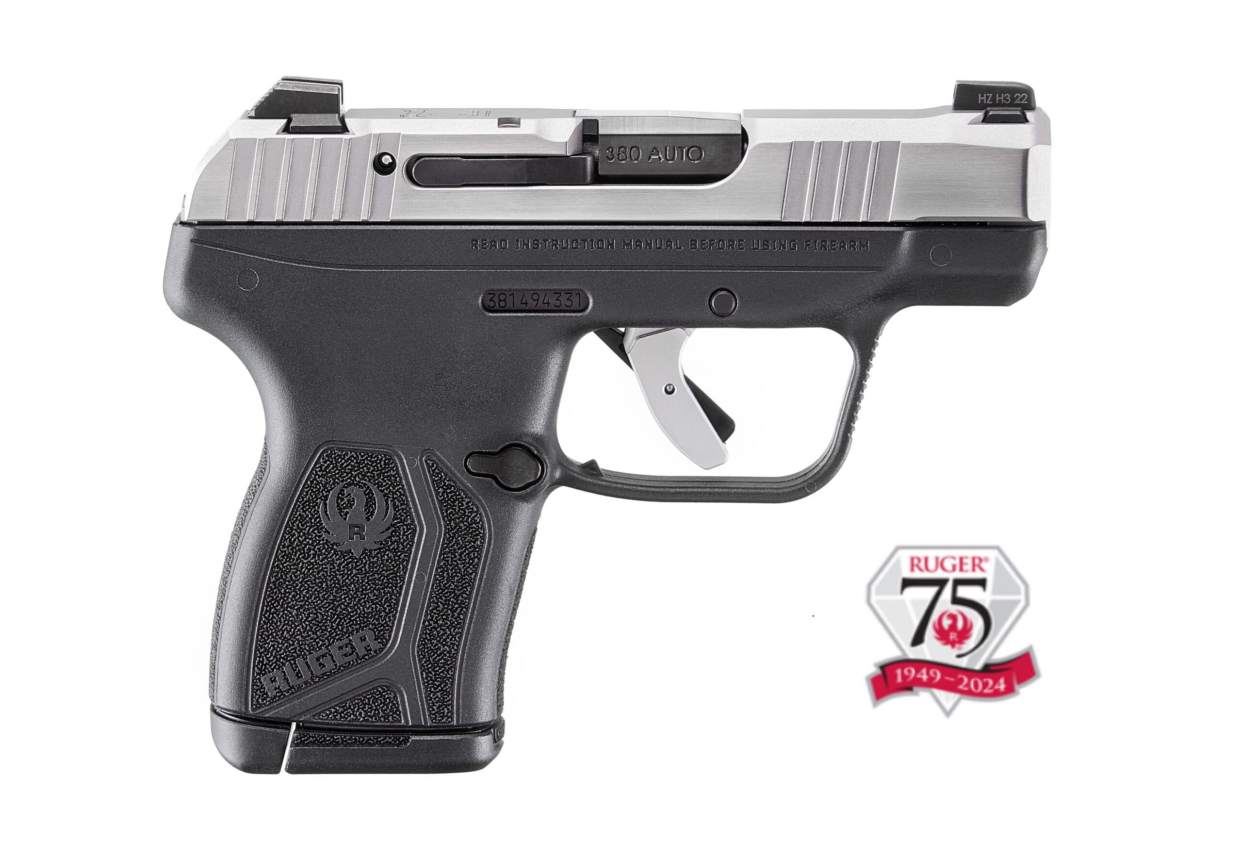RUGER LCP MAX 75TH 380ACP SS 10+1  #