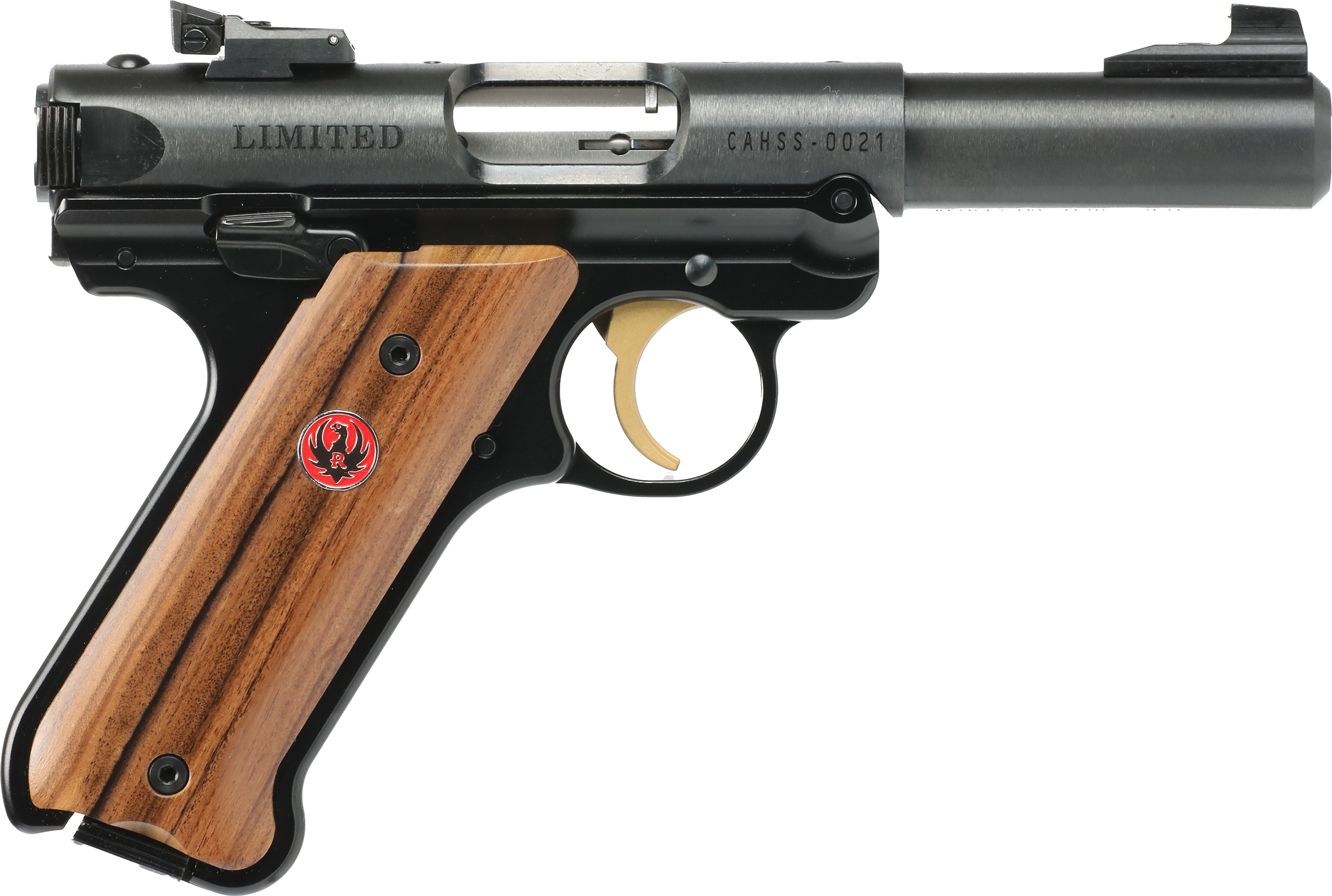 RUGER MKIV 22LR 4" BL/WD LIMITED AS